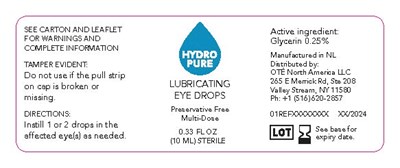 Hydropure Label (Hydropure Box And Label Page 2)